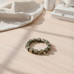 Load image into Gallery viewer, Pyrite Bracelet In Cube Beads Shape