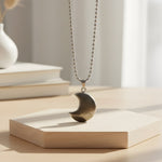 Load image into Gallery viewer, Pyrite Half Moon Pendant
