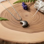 Load image into Gallery viewer, Pyrite Half Moon Pendant - Pyrite Crystal.