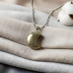 Load image into Gallery viewer, Pyrite Half Moon Pendant
