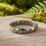 Load image into Gallery viewer, Pyrite Pyramid Shape Bracelet