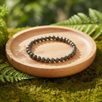 Load image into Gallery viewer, Pyrite Round Beads Bracelet