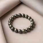Load image into Gallery viewer, Pyrite Round Beads Bracelet