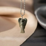 Load image into Gallery viewer, Pyrite Wire-Wrapped Angel Pendant