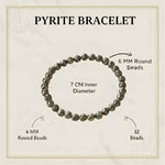 Load image into Gallery viewer, Pyrite Round Beads Bracelet
