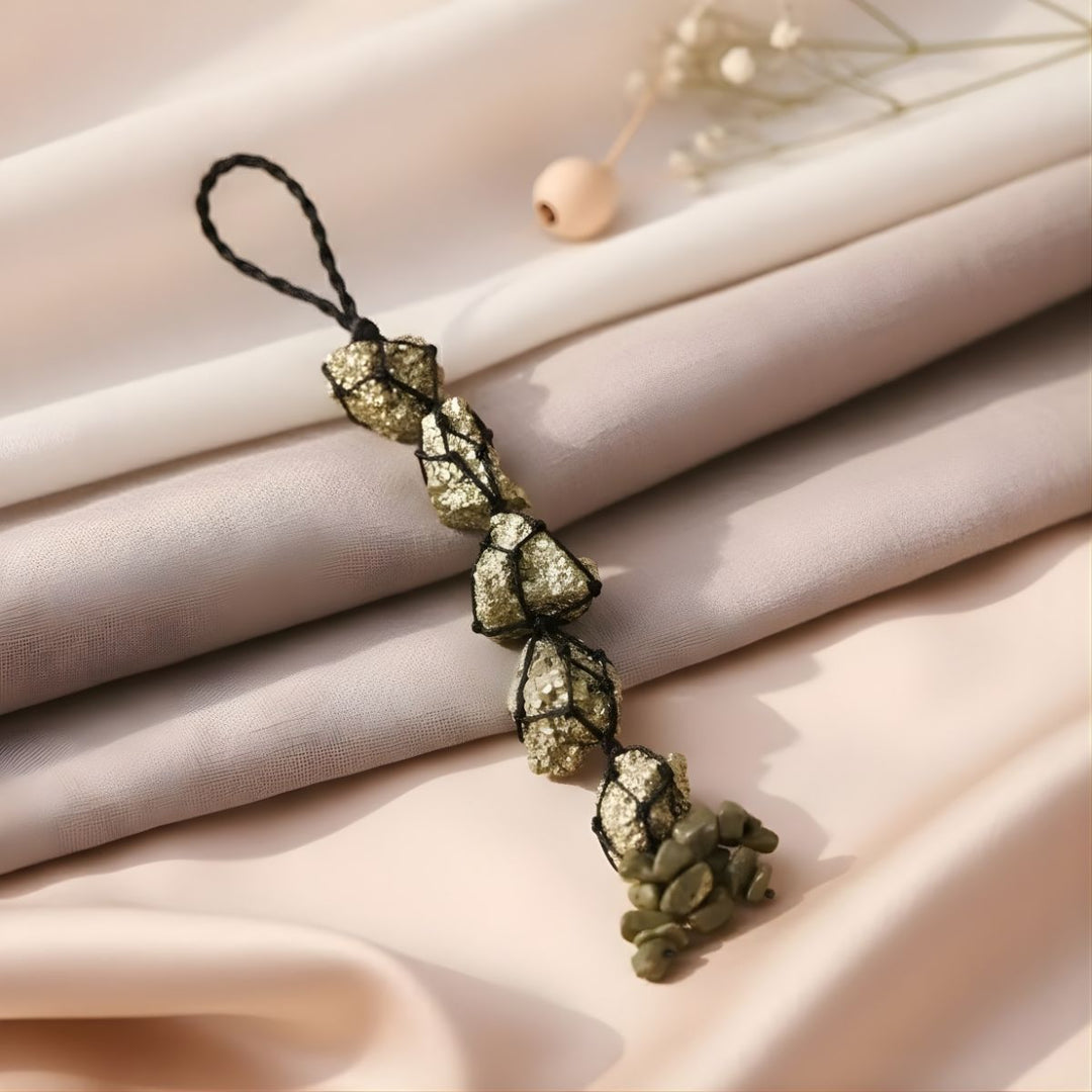 Pyrite Cluster Hanging -  Pyrite Crystal.