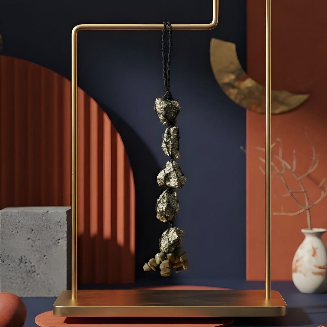 Pyrite Cluster Hanging -  Pyrite Crystal.
