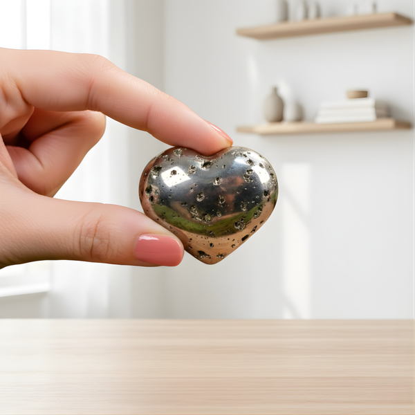 Pyrite Cluster In Heart Shape -  Pyrite Crystal.