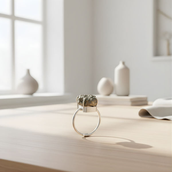 Pyrite Cluster Ring -  Pyrite Crystal.