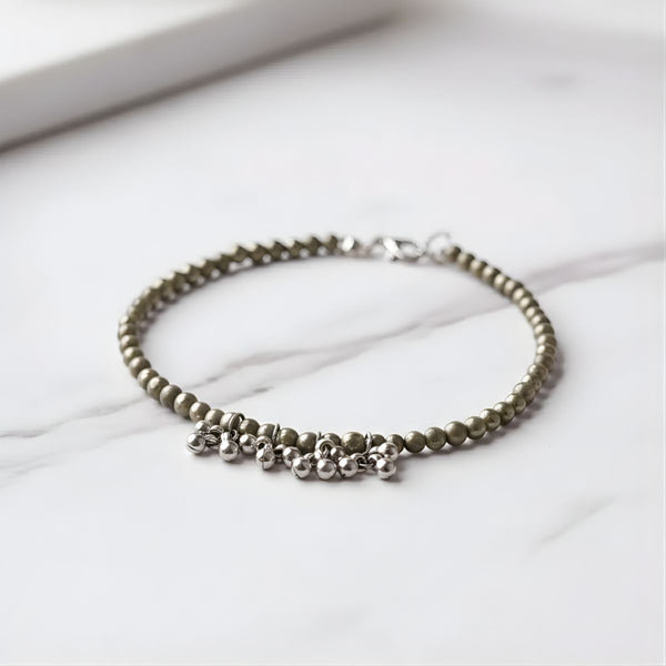 Pyrite Leg Foot Anklet -  Pyrite Crystal.