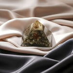 Load image into Gallery viewer, Pyrite Orgone Pyramid -  Pyrite Crystal.