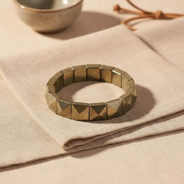 PyritePyramidShapeBracelet
