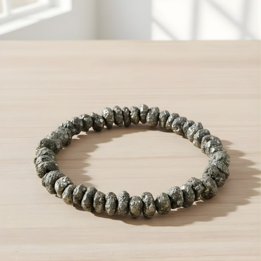 Pyrite Raw Cluster Bracelet
