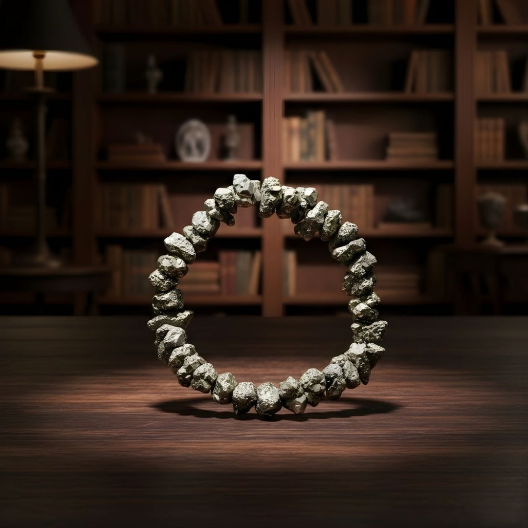 Pyrite Raw Cluster Bracelet