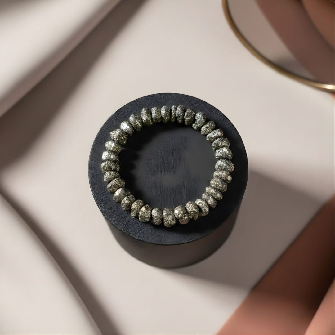 Pyrite Raw Cluster Bracelet