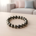 Load image into Gallery viewer, Pyrite Round Beads Bracelet