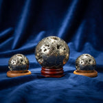 Load image into Gallery viewer, Pyrite Sparking Cluster Sphere Ball -  Pyrite Crystal.