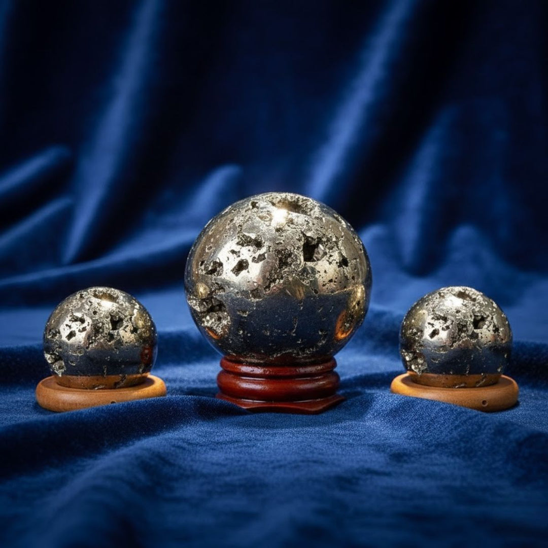 Pyrite Sparking Cluster Sphere Ball -  Pyrite Crystal.