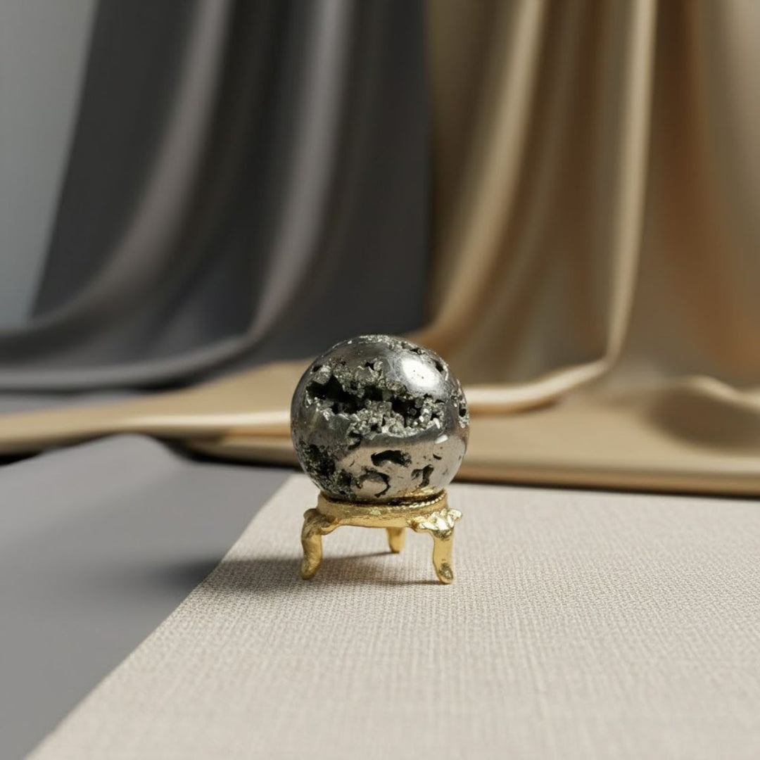 Pyrite Sparking Cluster Sphere Ball -  Pyrite Crystal.
