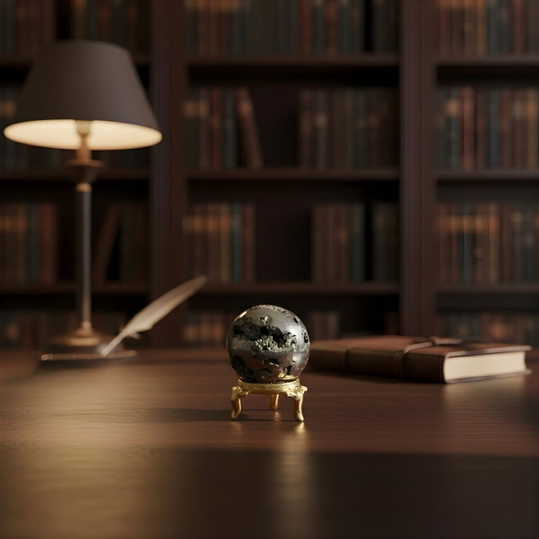 Pyrite Sparking Cluster Sphere Ball -  Pyrite Crystal.