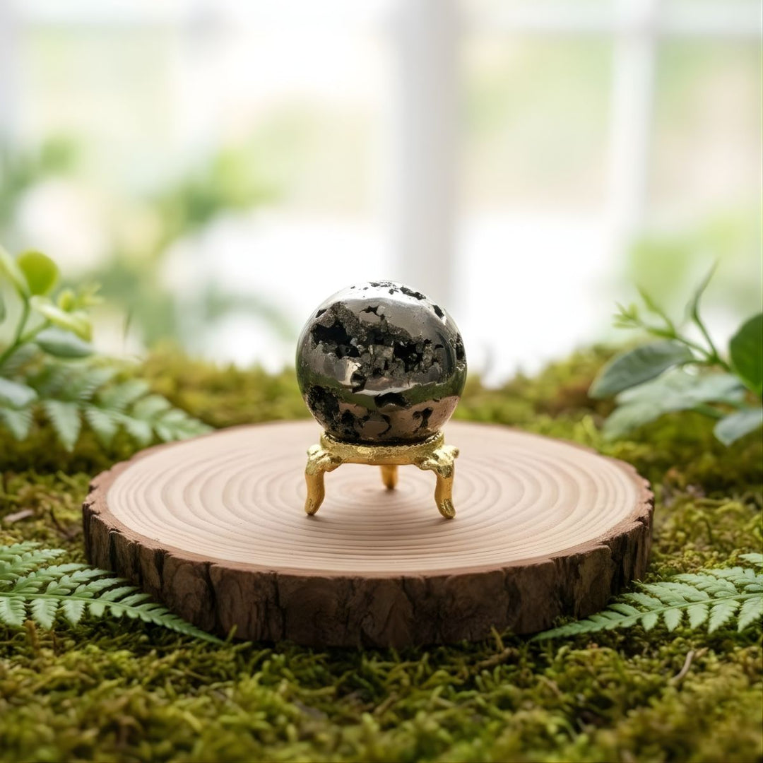 Pyrite Sparking Cluster Sphere Ball -  Pyrite Crystal.