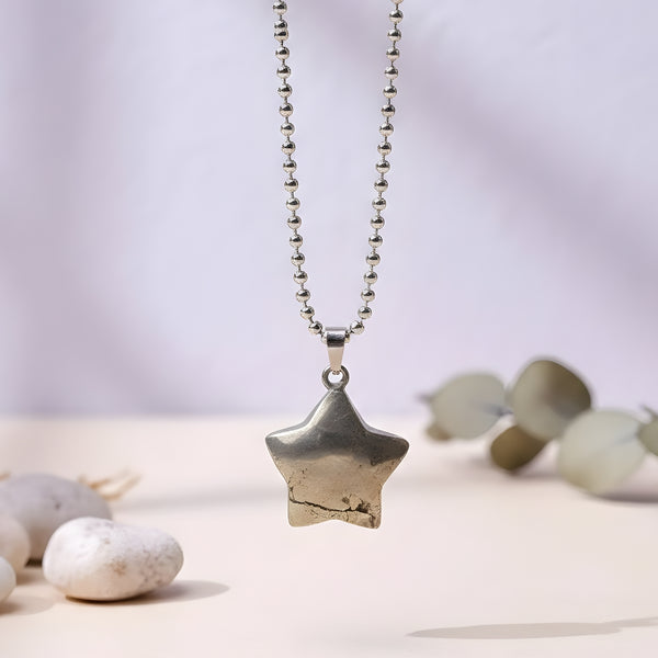 Pyrite Star Pendant -  Pyrite Crystal.